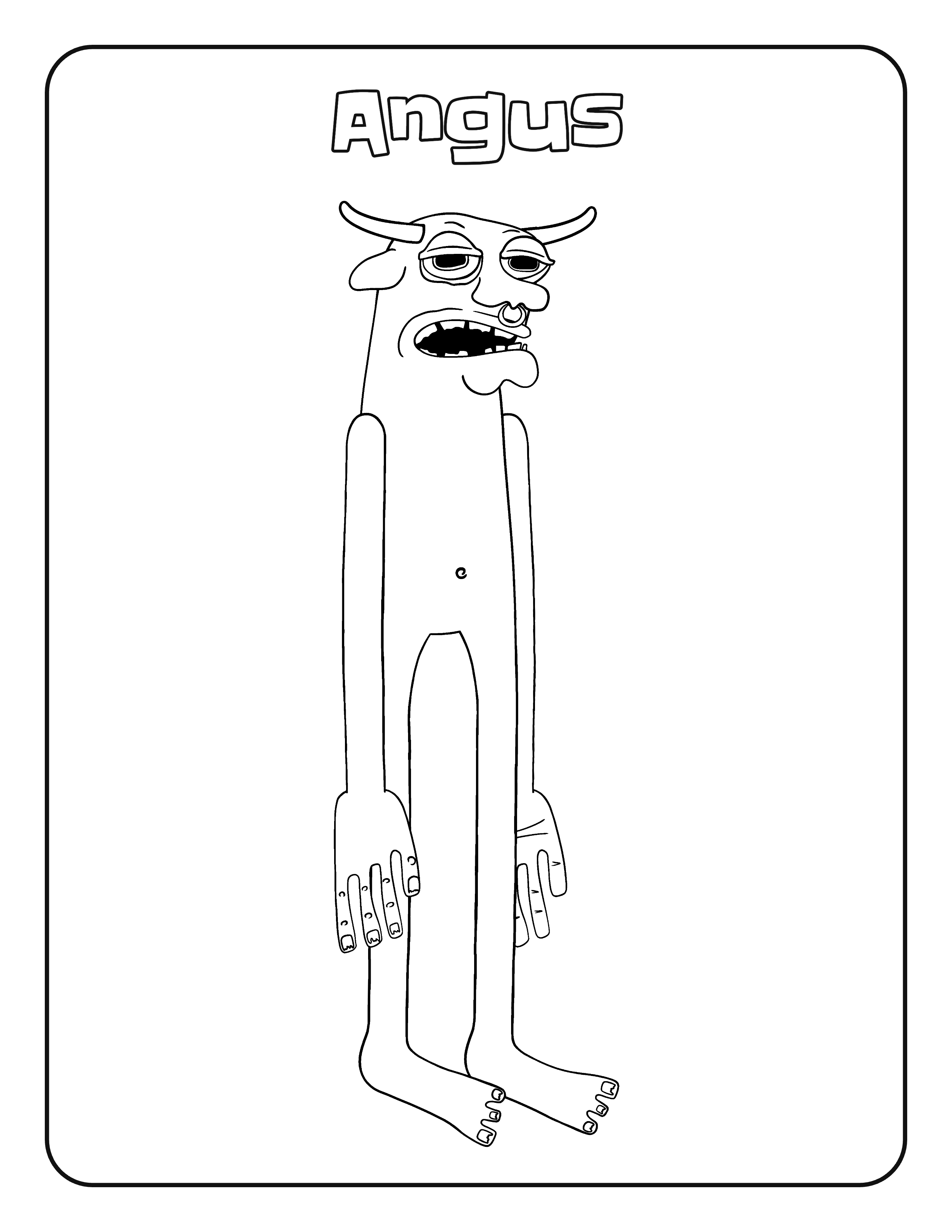Angus coloring page