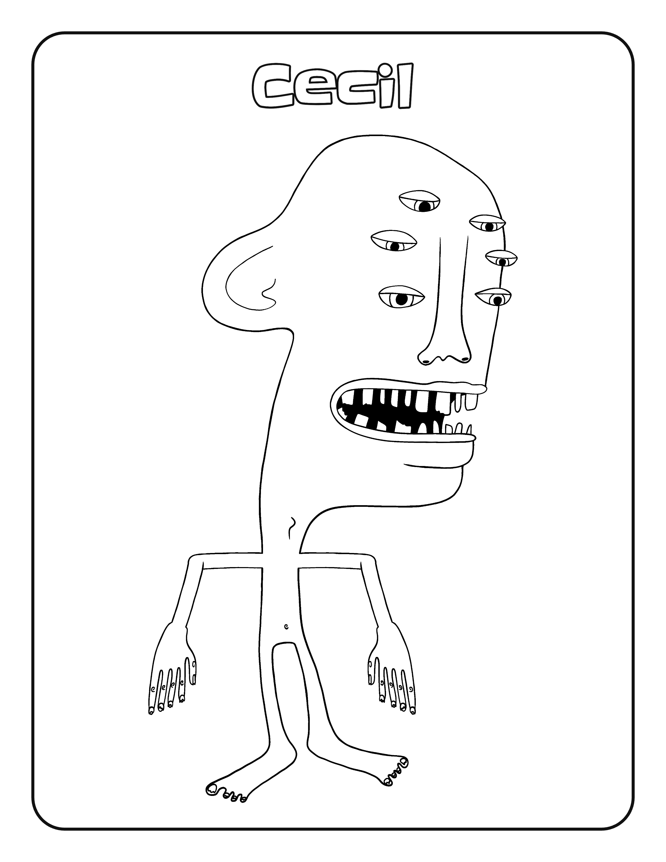 Cecil coloring page