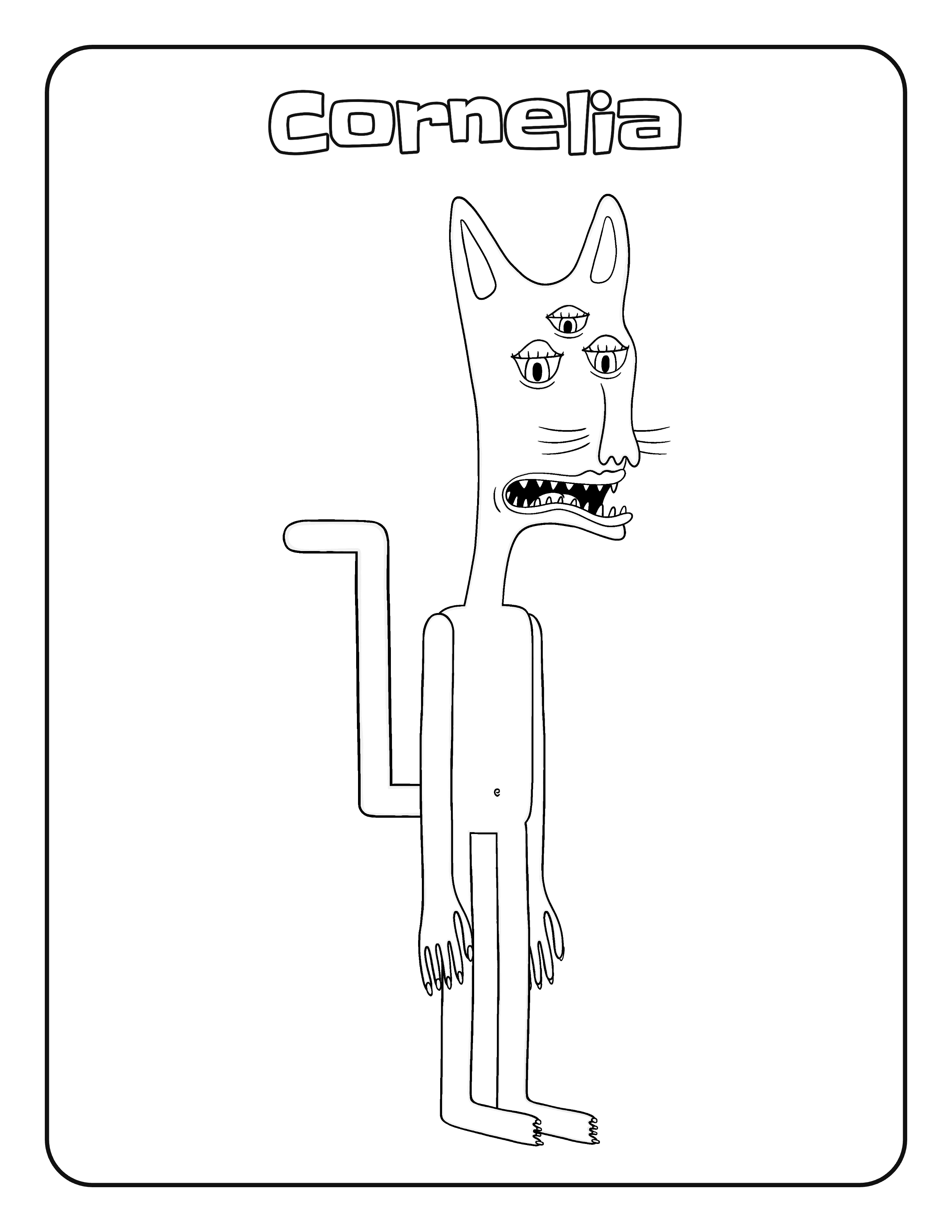 Cornelia coloring page