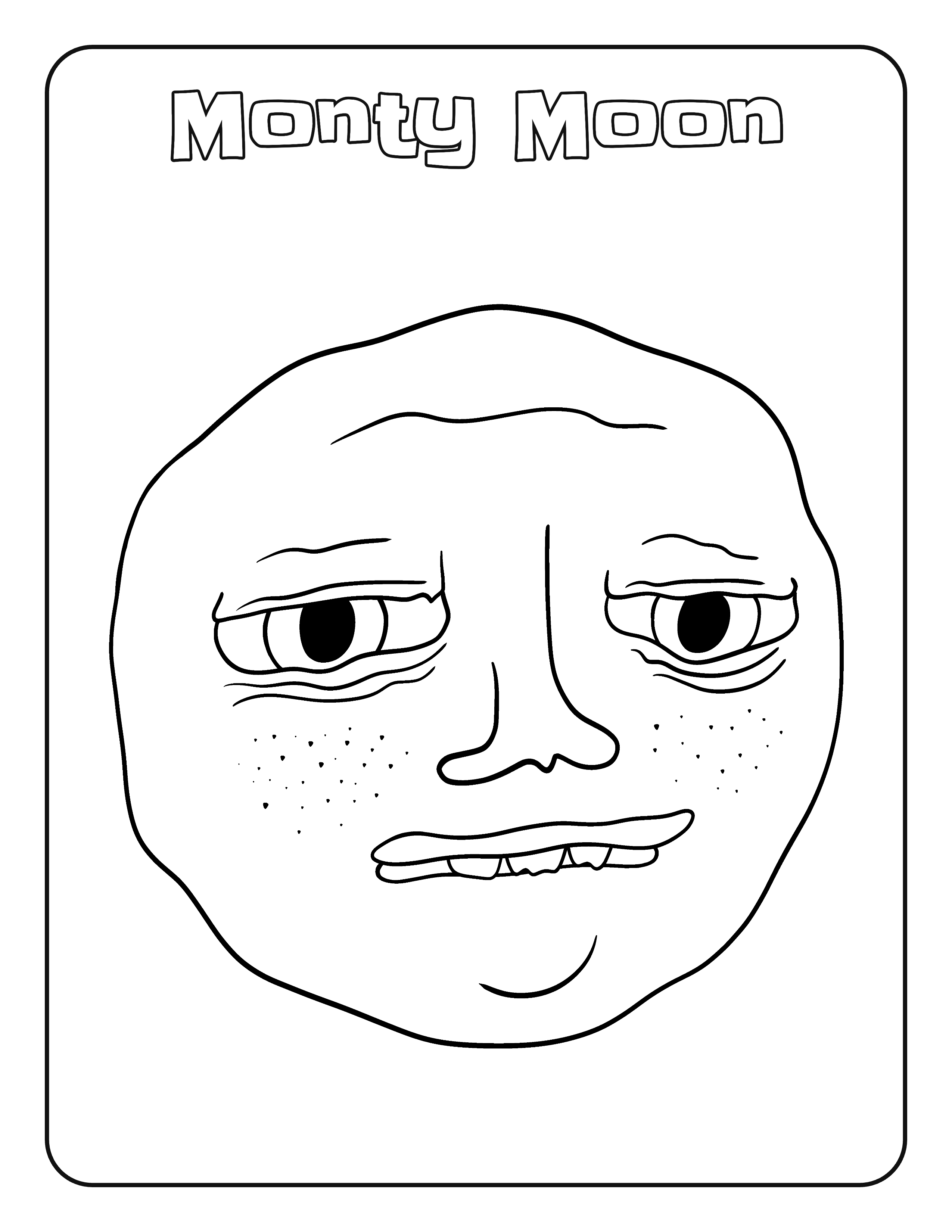Monty Moon coloring page