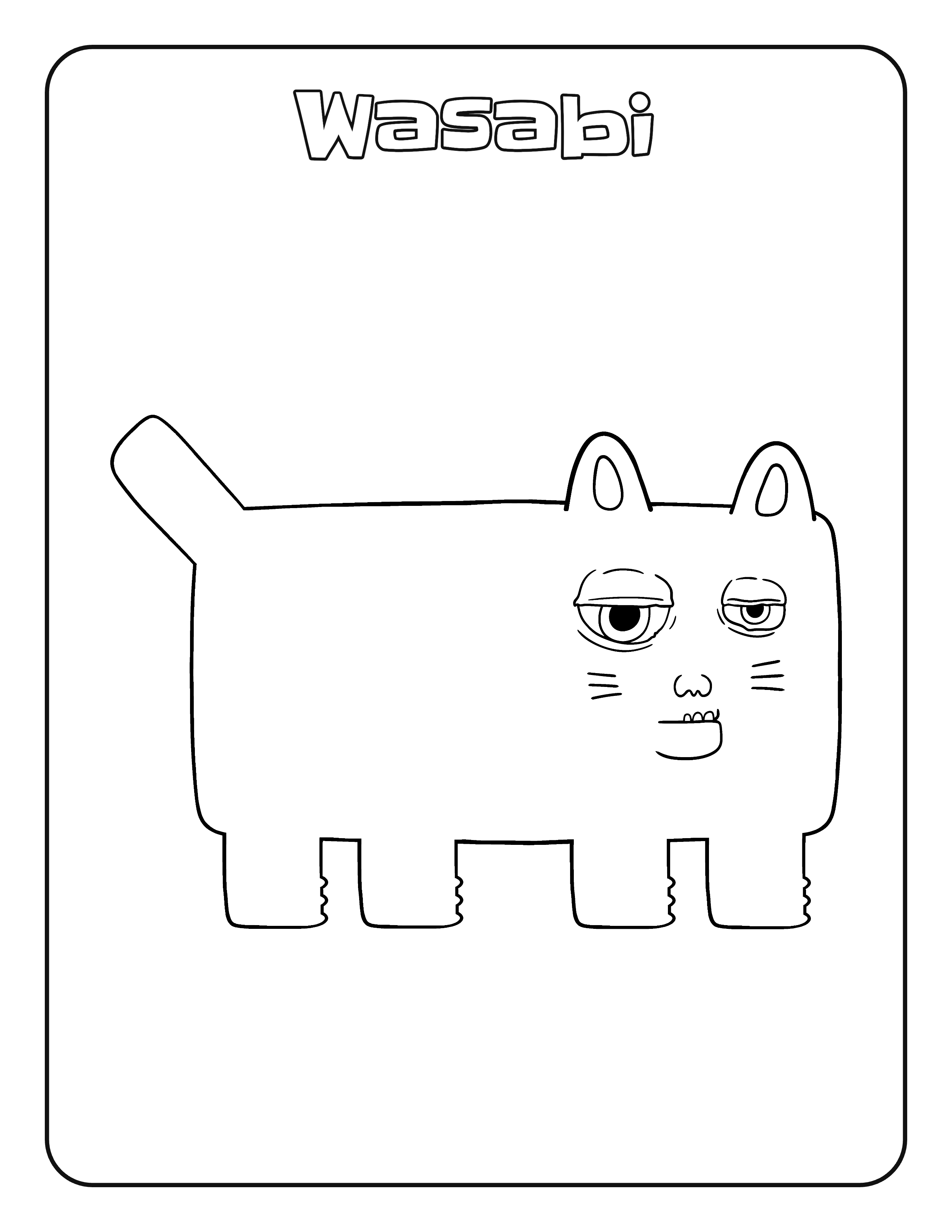 Wasabi coloring page